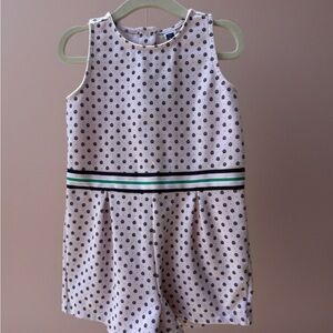 Girls size 4 Janie and Jack Pink Dot Floral Romper
